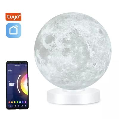 China Glomarket Tuya Smart WiFi LED Light 3D Print Moon Light Dual Mode Dimmable for sale