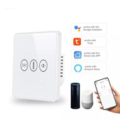 China WiFi/Zigbee Smart Curtain Switch Voice Control Google Assistant Touch Screen Switch for sale