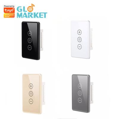 China Tuya Smart Wifi Dimmer Switch US Standard Touch Panel App Control With Alexa Google for sale