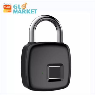 China Tuya APP Unlock Smart Door Lock Mini Digital Electronic Smart Fingerprint Padlock for sale