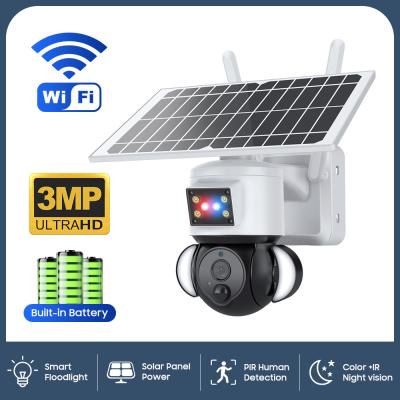 China Wifi 4G Solar PTZ Camera Smart Color+IR Night Vision PIR Human Detection Alerts for sale