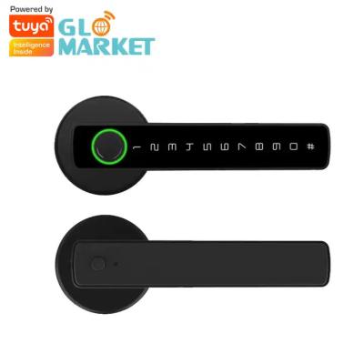 China Glomarket Tuya Ble Smart Lock Security Electronic Keyless Smart Door Handle Lock Indoor Room Lock en venta