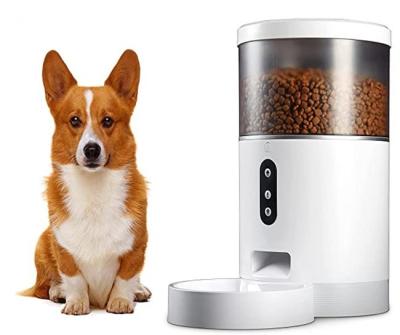 Κίνα 4 της Alexa σκυλιών τροφίμων διανομέων αυτόματων λίτρα τροφοδοτών της Pet με τη κάμερα προς πώληση