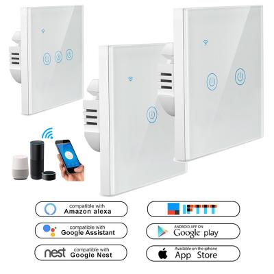 China CE 2.4GHz Triple Smart Light Switch 3 Gang 100000 Times Mechanical Life for sale