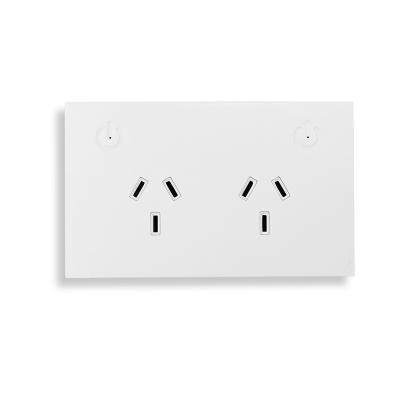China PC Fireproof Smart In Wall Outlet 16Amp 300W Google Home Wall Plug for sale
