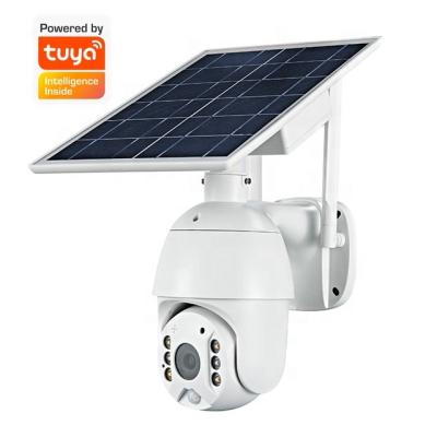 China Tuya Security Smart Home IP66 Waterproof 1080P Full HD PIR Detection Solar PTZ Camera for sale
