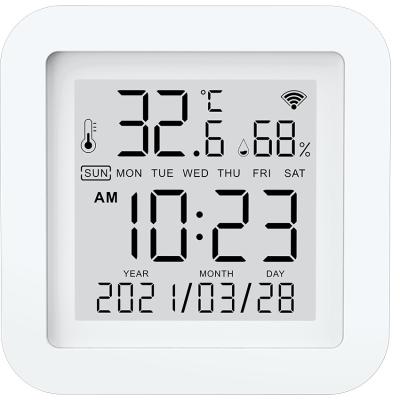 China LED Screen 2.4G Wifi Thermometer Hygrometer Smart Hygrometer Alexa for sale