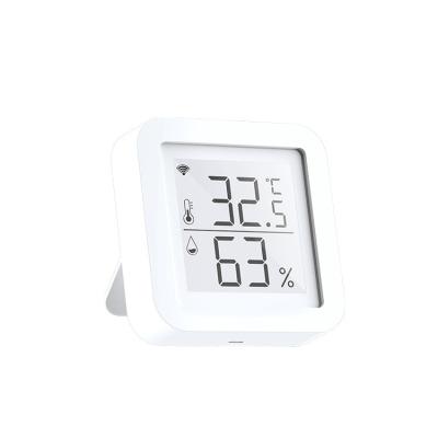 China 5V1A LCD Tuya Wifi Thermometer Temperature And Humidity Monitor Wifi 2.4GHz for sale