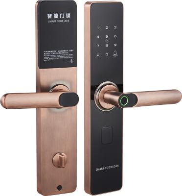 China Keyless Entry Mortise Door Lock With Biometric Fingerprint Touchscreen Smart for sale