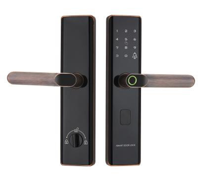China RoHS Tuya Smart Fingerprint Door Lock With Password Memory Card for sale