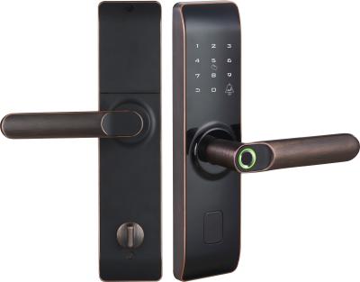 China Fingerprint Zinc Alloy TT Door Lock  Indoor WiFi APP Smart For Apartment House for sale