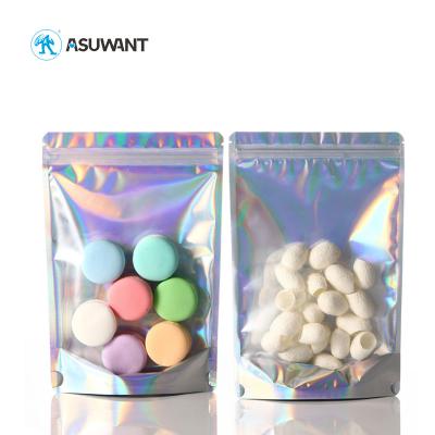 China Ziplock Holographic Stand Up Pouch 3.5g Plastic Packaging Bags for sale