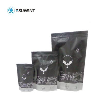 China Biodegradable Coffee Cafe Tea Bag Black Foil Empty PE 500g With Valve for sale