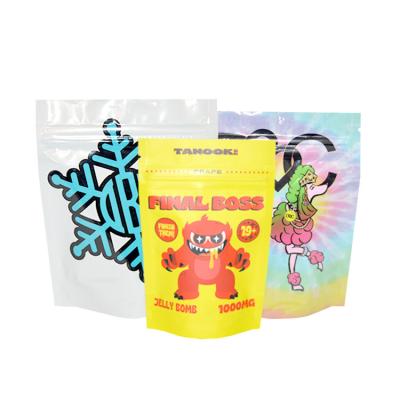 China Dispensary Starburst Edibles Resealable Mylar Bags 420 Gummies Tobacco Packaging for sale