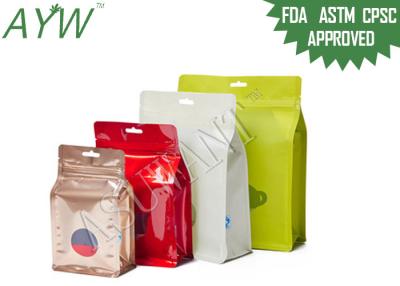 China Glossy / Matte Reclosable Flat Bottom Plastic Bags With Transparent Tea Pot Window for sale