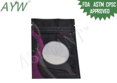 China Kratom Dry Herb Smell Proof Zipper Bags With Zip Lock / Tear Notchs for sale