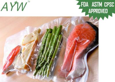 China FDA Test Clear Vacuum Seal Food Storage Bags , Food Grade Vacuum Storage Bag For Vegetable for sale