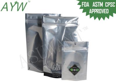 China Weed Edible Packaging Bags 1 Gram , Plastic Laminated Lockable Medication Bag With Resealable Zip for sale