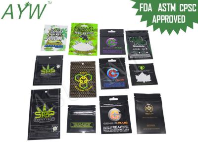 China 1oz Smell Proof Marijuana Bags Easy Closure With Top Zippers / Custom Printing for sale