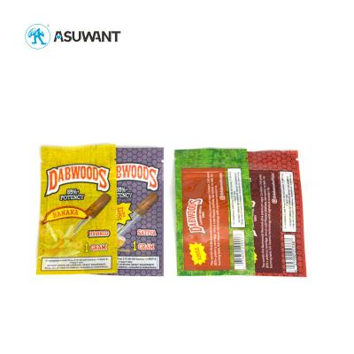 China Weed Packaging Smell Proof Zipper Bags Small Sachet Plastic Cigar Bags for sale
