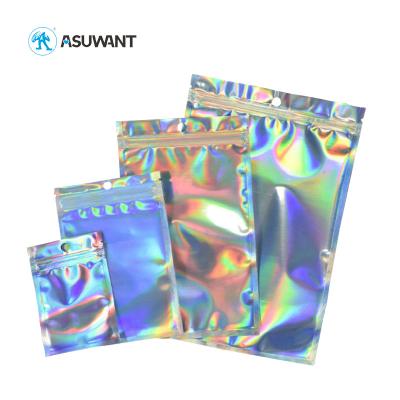 China Aluminium Foil Gravure Printing Mylar Hologram Ziplock Bags 120mic for sale
