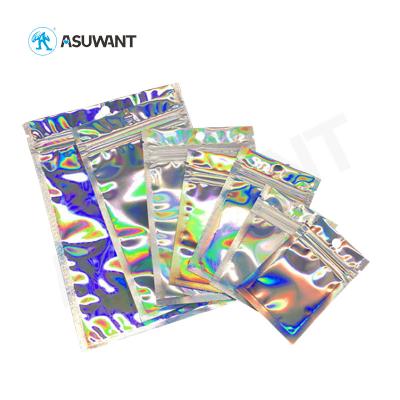 China MSDS 120mic Holographic Plastic Zipper Bag Gravure Printing for sale
