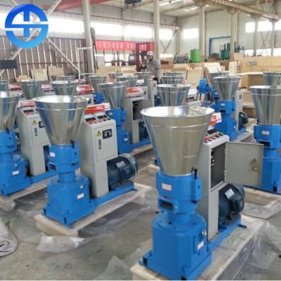 China Plc Control 3 Phase Standard 200kg/H 300kg/H Flat Die Pellet Mill for sale