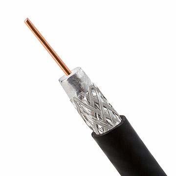 China Double Shield TV Coaxial Cable OFC Solid Copper Coax Cable With Connector F81 for sale