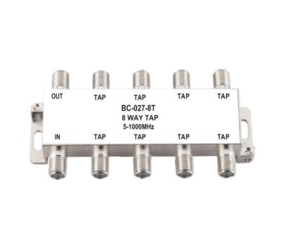 China Indoor Using CATV Taps 027 5-1000Mhz 8 Way Zinc Die Cast And Nickel-Plated for sale