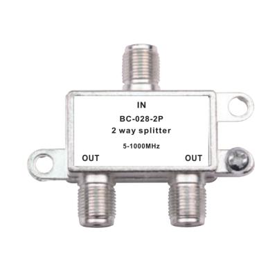 China 2 Way CATV Cable Splitter Indoor Using 5-1000MHz For Cable TV Wide Band for sale