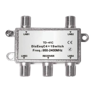 中国 12 ～ 20 VDC Diseqc 4x1 サテライト スイッチ 950 ～ 2400MHz サテライト システム 販売のため
