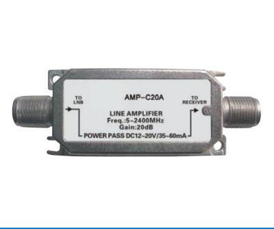 China 5-2400 MHz TV Antenna Line Amplifier 20db Satellite CATV Booster for sale