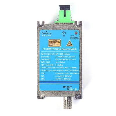 China Micro FTTH Optical Receiver Single Mode CATV Satellite Freq Band for sale