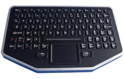 China IP68 dynamic sealed ruggedized silicone industrial keyboard stand alone with tough touchpad for sale