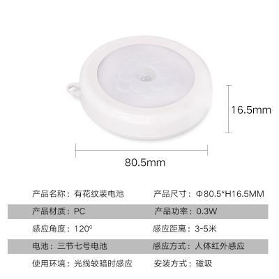 中国 バッテリー インテリジェントインダクション ナイトライト キャビネット照明の下で再充電可能な磁気 販売のため