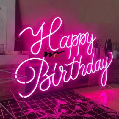 China Happy Birthday Acrylic Led Letters LED Decorative Lights 2835SMD Neon Sign for sale