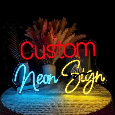 China 100lm Neon Acrylic Sign LED Decorative Lights 12V 3d Neon Letters for sale