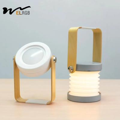 China Lámparas de mesa de estilo linterna plegable Lámparas de trabajo en interiores Luz de cama en venta