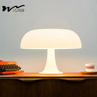 China Lámpara de hongo de color naranja acrílico para trabajo en interiores Luz E27 Control de interruptor en venta