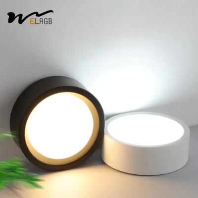China 3500K LED Surface Mounted Downlight Cylindrical Surface Mount Led Ceiling Lights for sale