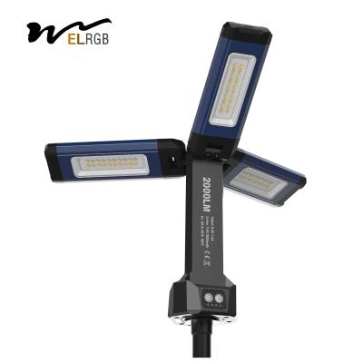 China 3 Heads Led Corded Light Tripod 2000mAh Rechargeable Work Light With Stand for sale