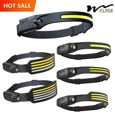 China USB Motion Sensor Head Torch Outdoor Working Light 10000 Hours Lifespan for sale