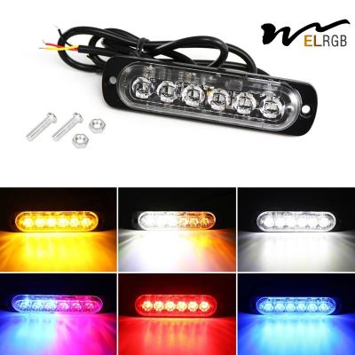 China 6LED Car Side Marker Lights Trucks Strobe Lamp Lâmpadas de alarme flasher LED à venda