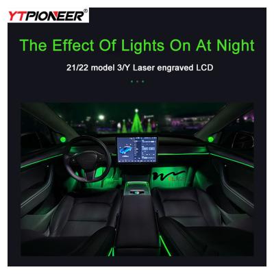 China 128 cores Kit de iluminação ambiental do carro Tesla Model 3 Iluminação ambiental 12V à venda