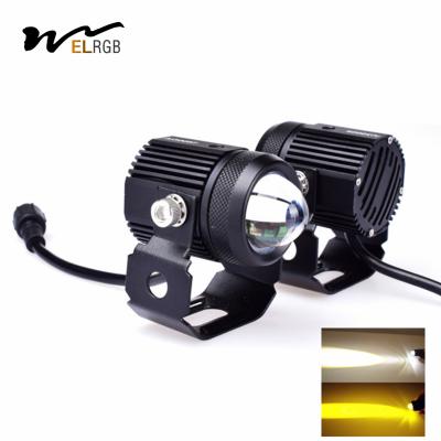 China H4 H6 T19 LED Motorcycle Lights IP68 Yellow Fog Lights Hi Lo Beam for sale