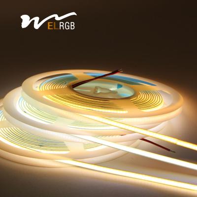 中国 5mm ウルトラスリム COB LED ストライプ 384LEDs/M 12V/24V 高密度 RA90 3000K 柔軟な線形ディム可能超薄COB LED テープ 販売のため
