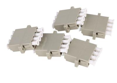 China FTTX FTTH Fiber Optic Connector Adapters Quad With Flange for sale