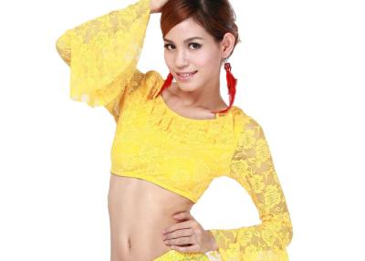 China Yellow Rose Lace Sexy Belly Dancing Bra Tops Women Bellydance Costumes Egypt for sale