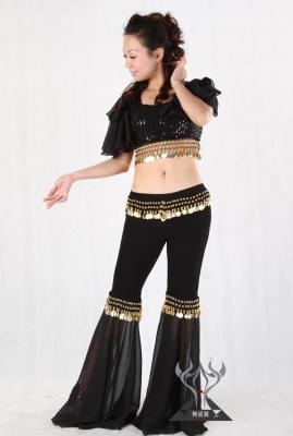 China Black Girls Belly Dancer Costume for Bar , Indian Belly Dancing Performance Wear for sale