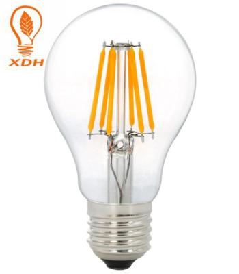 Chine A60 a mené l'ampoule 4W 6W 8W E27 de filament a mené le filament 220-240V d'ampoule à vendre